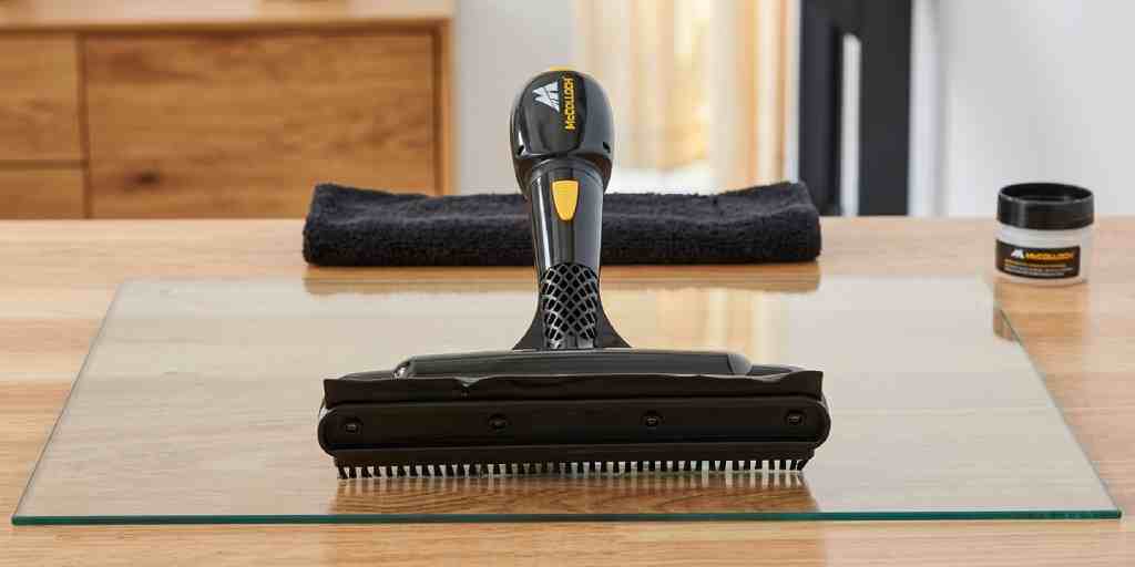 After – timber and glass surface steam cleaned and sanitised