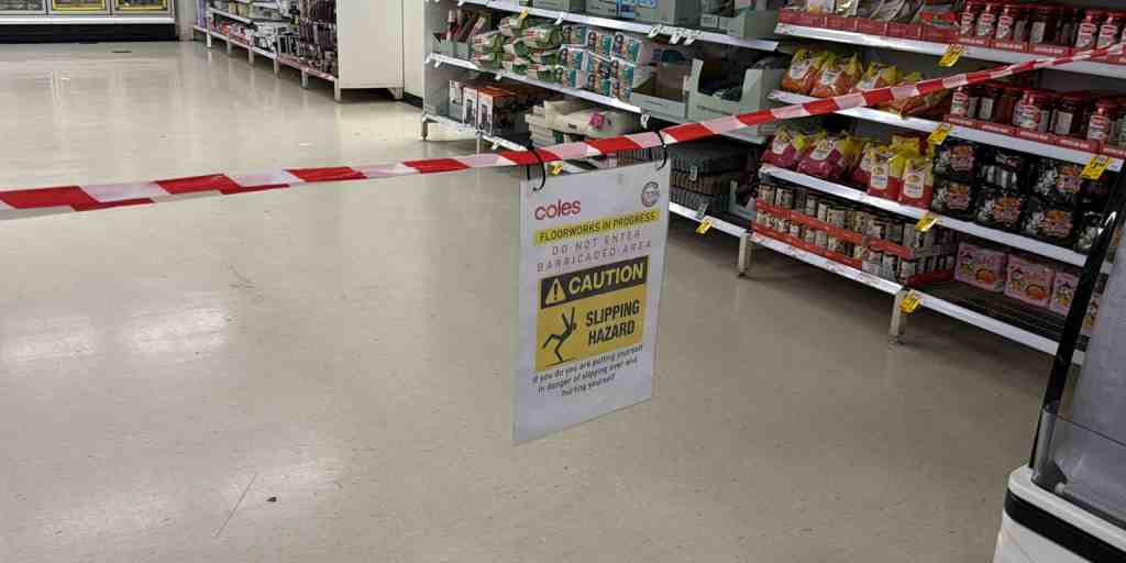 After – retail aisle vinyl floor stripped and sealed
