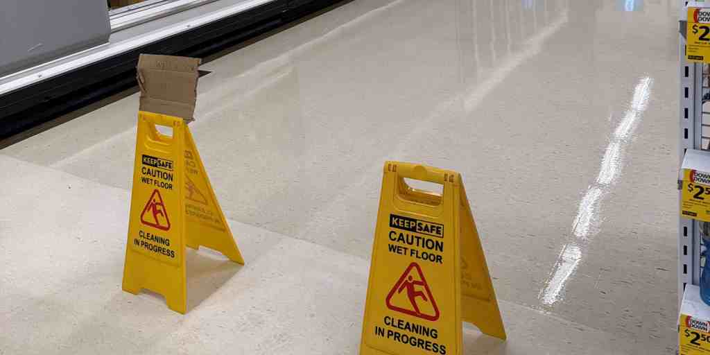 After – fridge and freezer aisle vinyl floor stripped and sealed